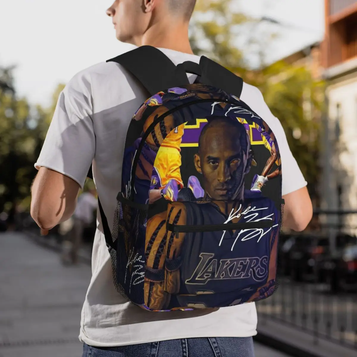 Фото Баскетбольный студенческий рюкзак Kobe Bryant, школьная сумка, походный дорожный рюкзак для мальчиков и девочек, модная сумка для книг, сумки на плечо №5