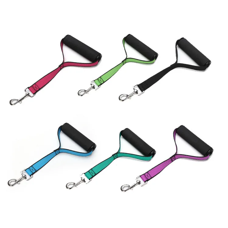 

HUIJI Fashion Pet Supplies Factory Wholesale Tedorong Elastic Handle Pull Strap Training Dog Rope One Step Lead Short Lead Rope