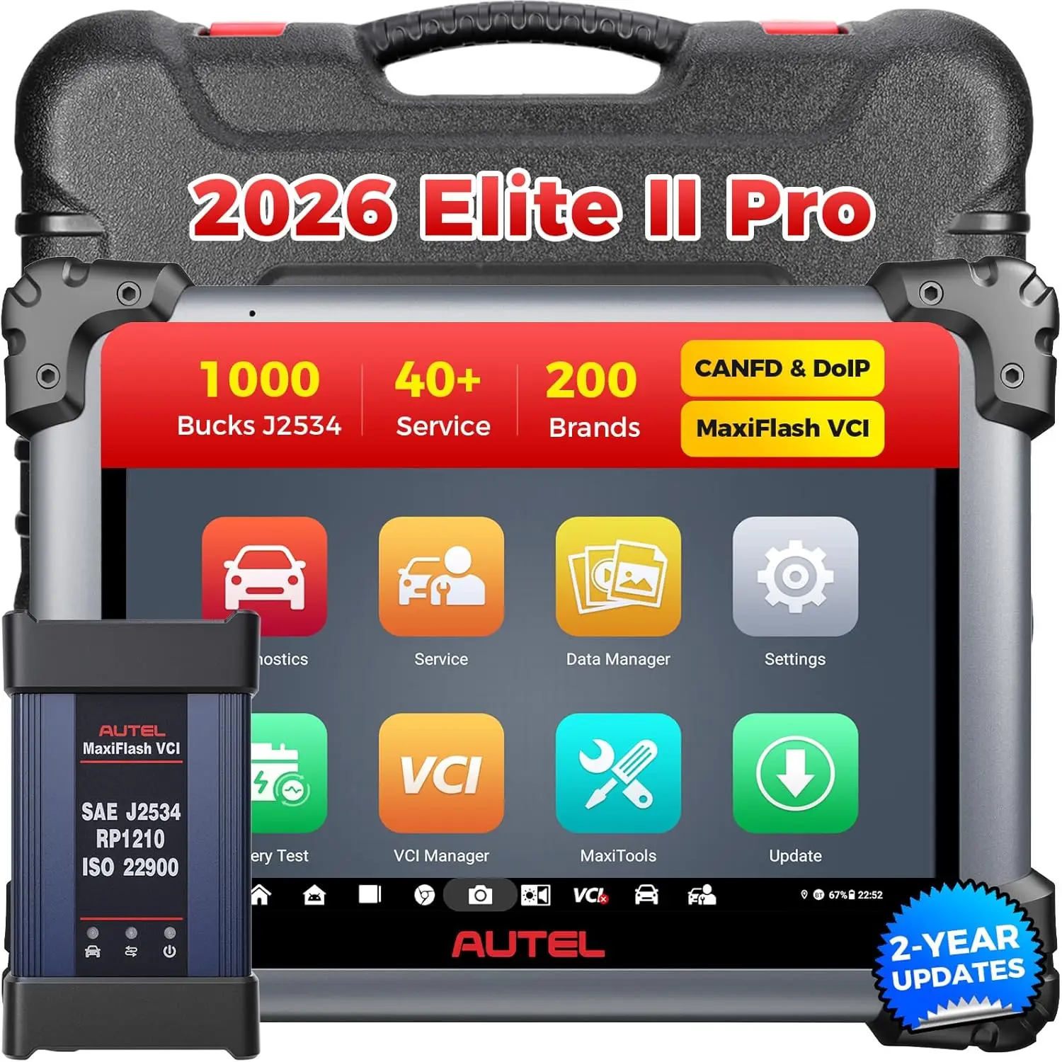 

Сканер Autel MaxiSys Elite II Pro Automotivo Elite 2 Pro 2-летнее обновление J2534 Инструмент для ремонта ECU Ремонт скорости двигателя TruSpeed