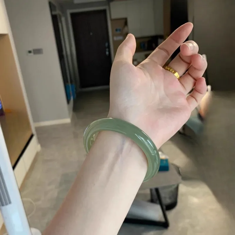 Женский браслет зеленого озера синий и белый нефритовый коричневый для девушек