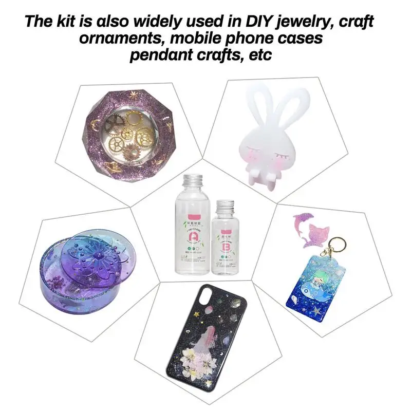 

Mixed Quick Drying Hardener DIY Resin Epoxy Transparent Clear Art High Adhesive Crystal Glue For Jewelry Making