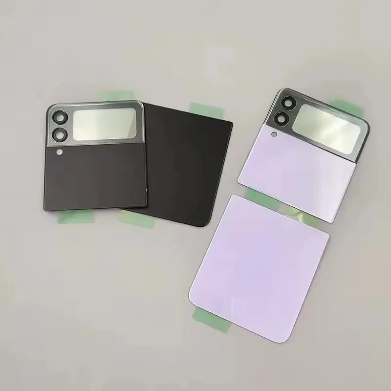 Фото Задняя крышка аккумулятора BANERYPAK для Samsung Galaxy Z Flip 3 Flip3 5G, стеклянная задняя панель корпуса SM-F711 F711B F711U, замена. №1