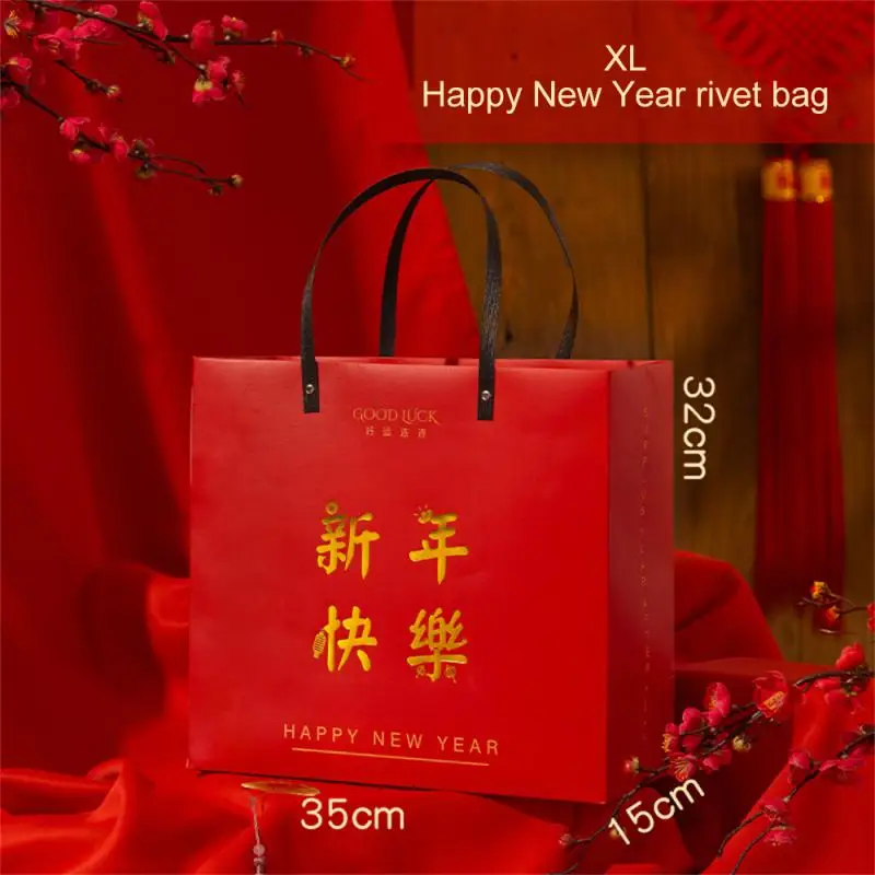 

2023 Chinese New Year Box Candy Box Rabbit Year Paper Bag For New Year Gift Packaging Year Of Rabbit Visiting Friends Gift Bag