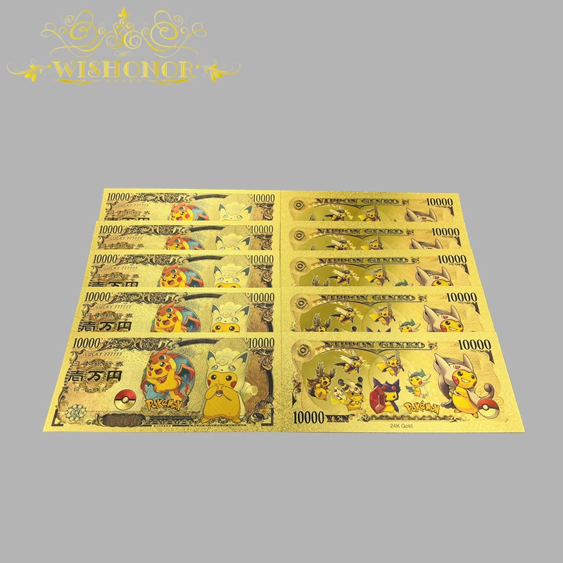 

2022 New 20 models Japanese Anime Cute Pocket Animals Yen Gold plastic Cards Monster manga notes for kid's birthday gifts