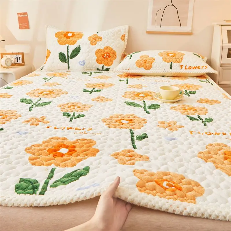 Зимний Тонкий мягкий матрас из молочного бархата наматрасник для дома и