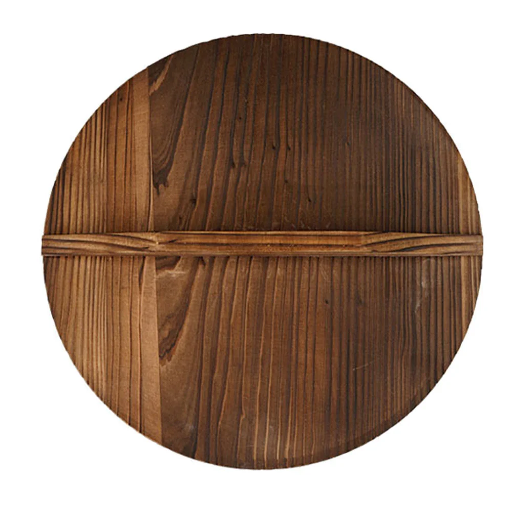 

Universal Pot Lid Lid Skillet Universal Tool Cooking Pot Lid Airfryer Accessory Wooden Pan Lid Barbecue Carbonized Fir Pot Lid