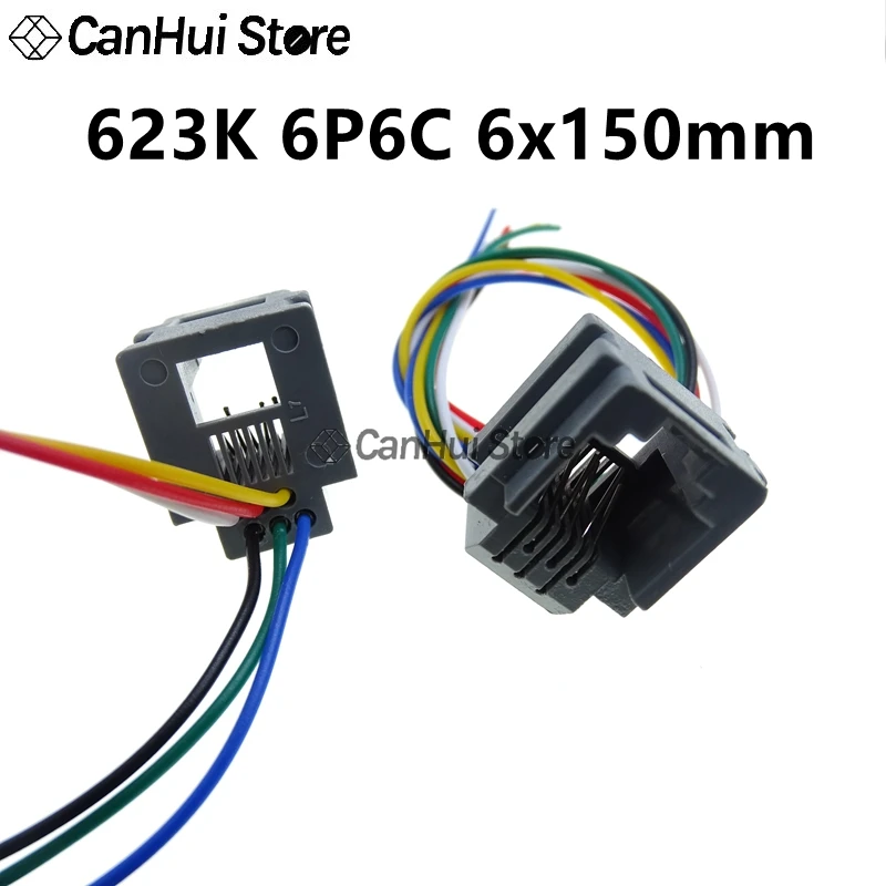 Телефонная розетка RJ11/RJ12/RJ45 с кабелем 15 см