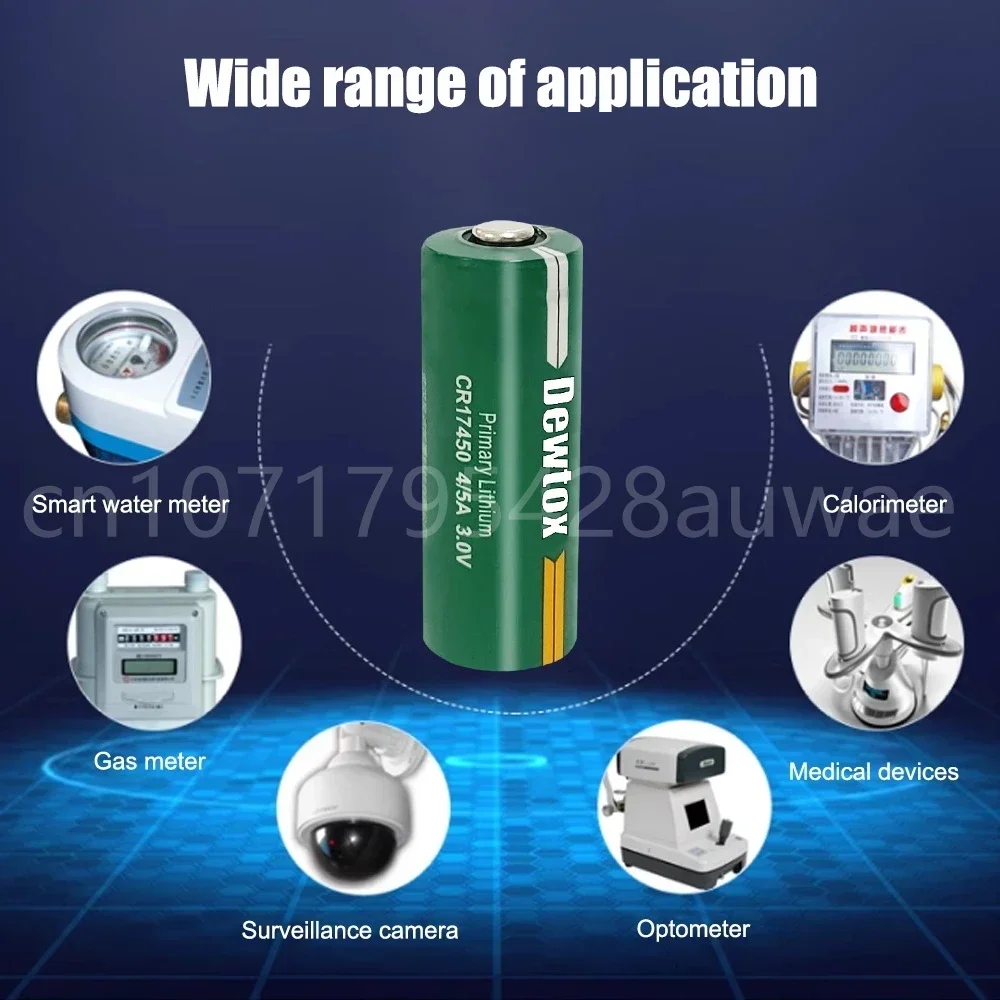 10PCS 3V CR17450 4/5A lithium manganese column Battery water meter Heating Water RAM memory PLC
