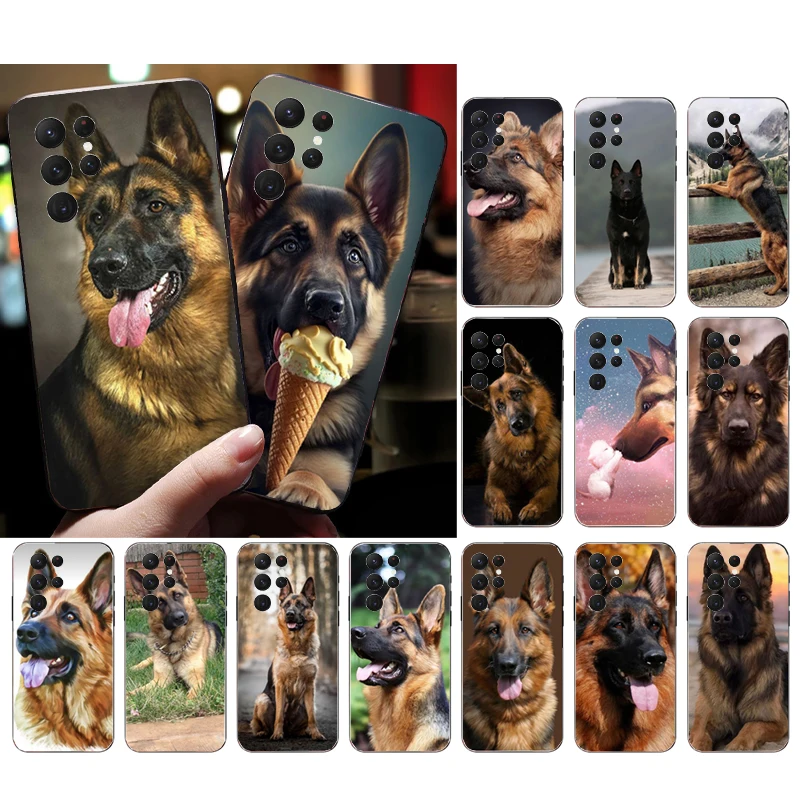 

German Shepherd Dog Phone Case for Samsung S23 S22 S21 S20 Ultra S20 S22 S21 S10E S20FE Note 10Plus Note20 Ultra