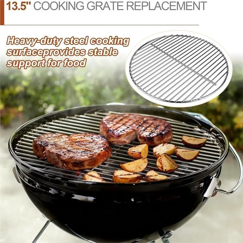 Фото Набор решеток для гриля ABKY-Cooking Grate 13,5 и 10,5 дюймов - подходит для решеток Weber 14 дюймов Smokey Joe Silver и Gold Tuck-N-Carry. №3