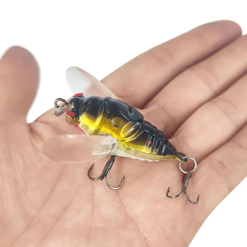 Односоставная приманка для рыбалки "Цикада" Поппер 5см/6г Плавающая твердая искусственная приманка для ловли рыбы на поверхности воды