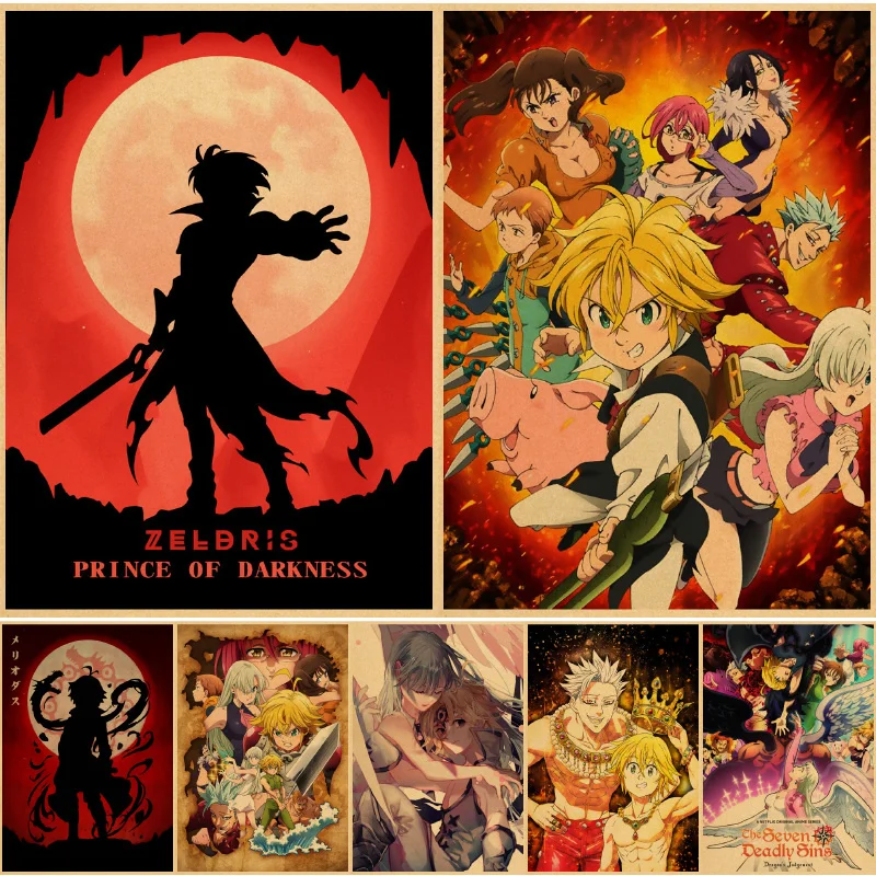 Настенные постеры с изображением семи смертных грехов винтажные настенные