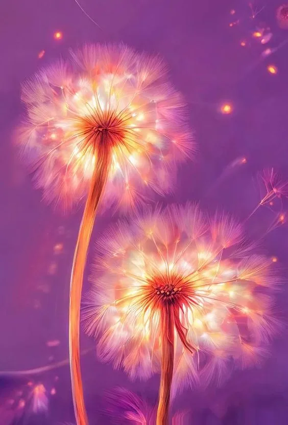 

JMINE Div 5D красочная фиолетовая Одуванчик цветок светится полная алмазная живопись наборы для вышивки крестиком искусство растение 3D краска бриллиантами