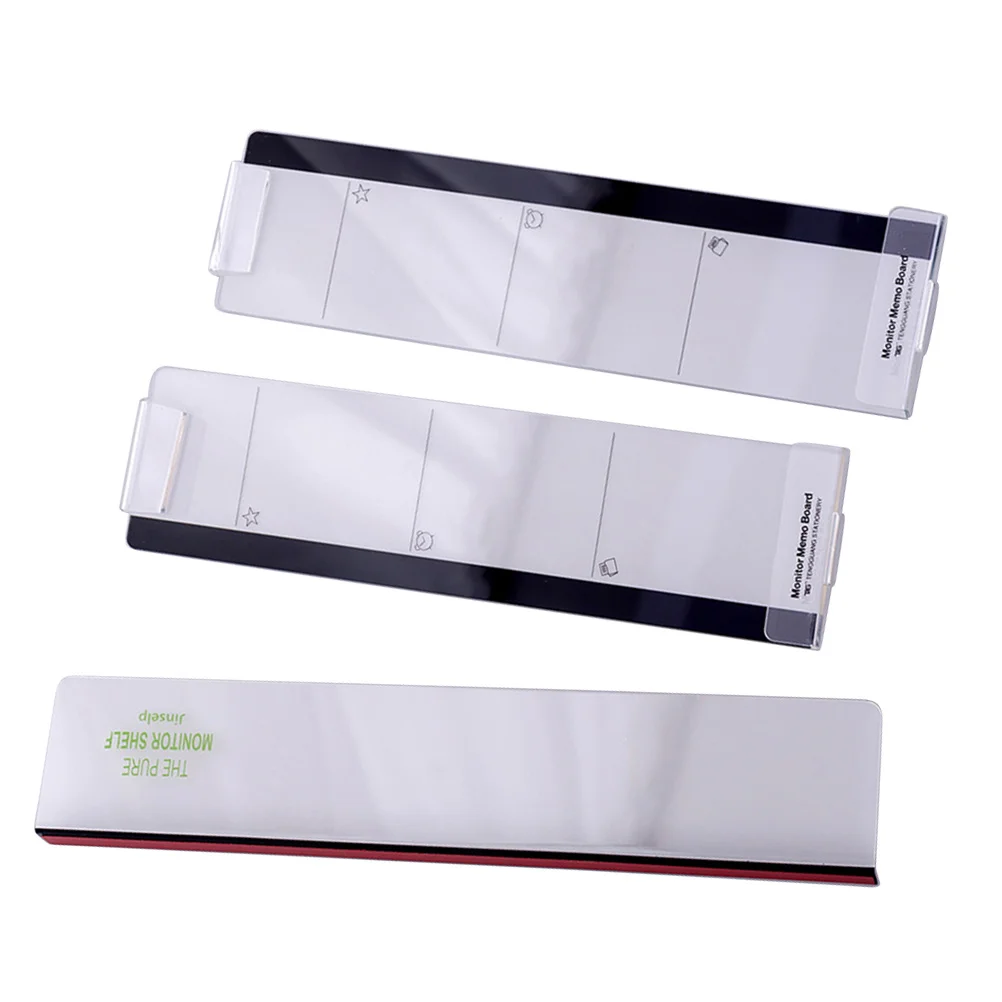 

Monitor Storage Rack Computer Screen Memo Board Transparent Monitors Side Panel Desktop Office Gadgets Notes Boards