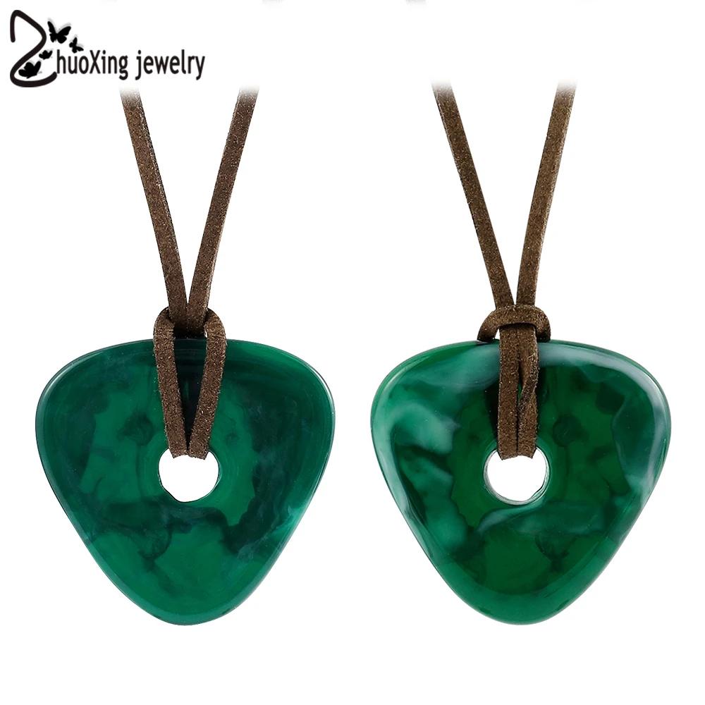 Hot Movie Coraline Necklace Green Seeing Stone Pendant Necklace Rope Chain Kids Women Men Jewelry Party Props Gift