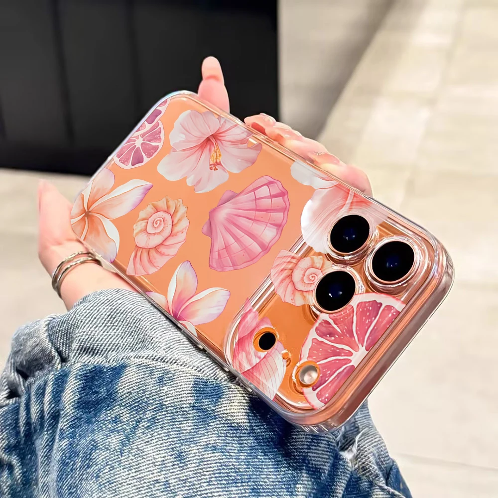 Фото Противоударный прозрачный мягкий чехол для телефона Xiaomi 17 Pro Max 15 Ultra 14 13 12 T Pro Ultra Mi 11 Lite 5G с акварельным рисунком в прибрежном стиле №2