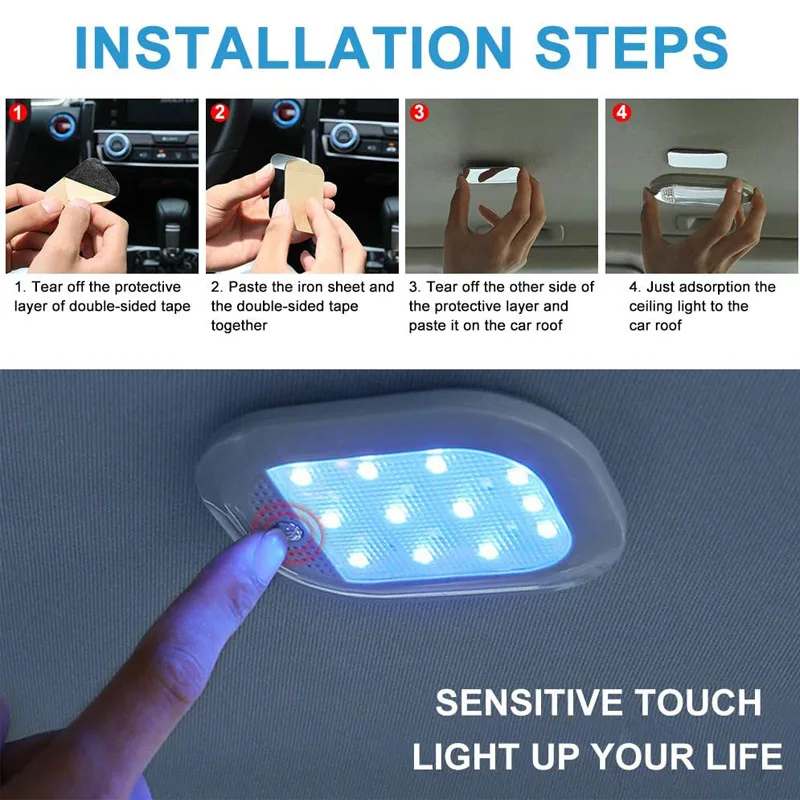 RGB светодиодный автомобильный внутренний светильник для потолка на крыше