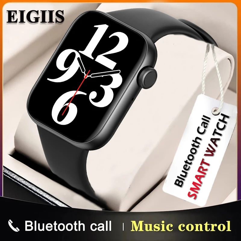 

EIGIIS Bluetooth Calls Smartwatch For Men Women Sport Fitness Bracelet 1.85" Full Screen Custom Dial Heart Rate Sleep Monitor