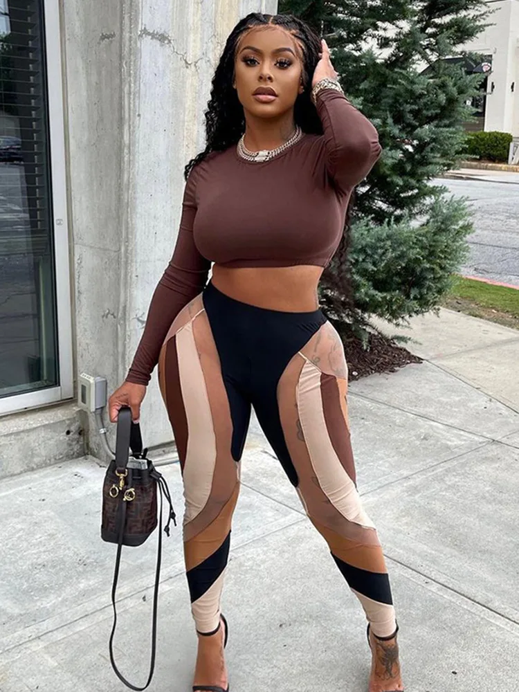 

Printed High Waist Slim Fit Casual Cutout Trousers Panel Pants