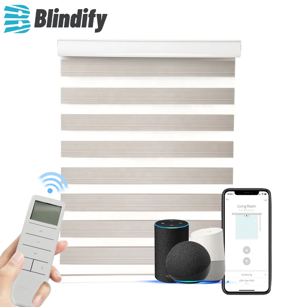 Blindify Моторизованные электрические умные автоматические двойные двухслойные