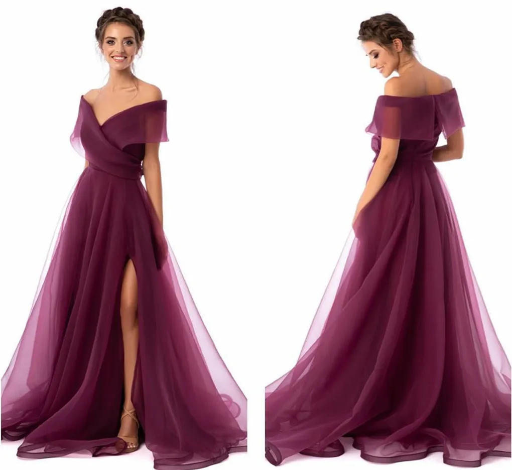 

Элегантные длинные вечерние платья из органзы с разрезом, отделанные стразами, ТРАПЕЦИЕВИДНОЕ ПЛАТЬЕ с открытыми плечами для выпускного вечера, женское платье