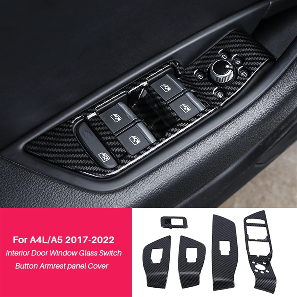 Стайлинг автомобиля для Audi A4L/A5 2017-2022 внутренняя дверь окно стекло кнопка