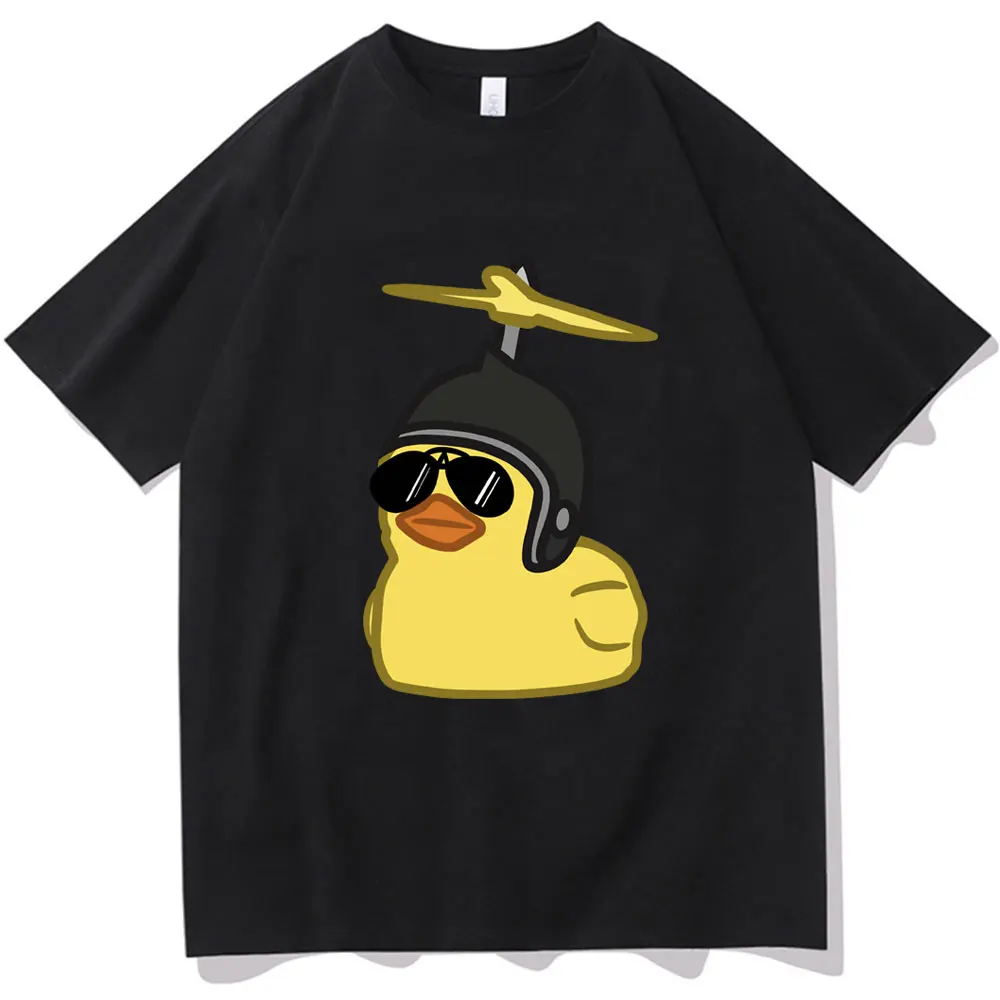 

Funny Rubber Duck Sunglasses T Shirt Fashion Men Women Oversized T-Shirts 100% Cotton High Quality Summer Loose Tees Streetwear