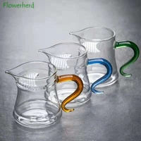 glass crescent cup pointed mouth filter tea dispenser heat resistant crescent green tea cup eagle mouth tea sea kung fu tea set