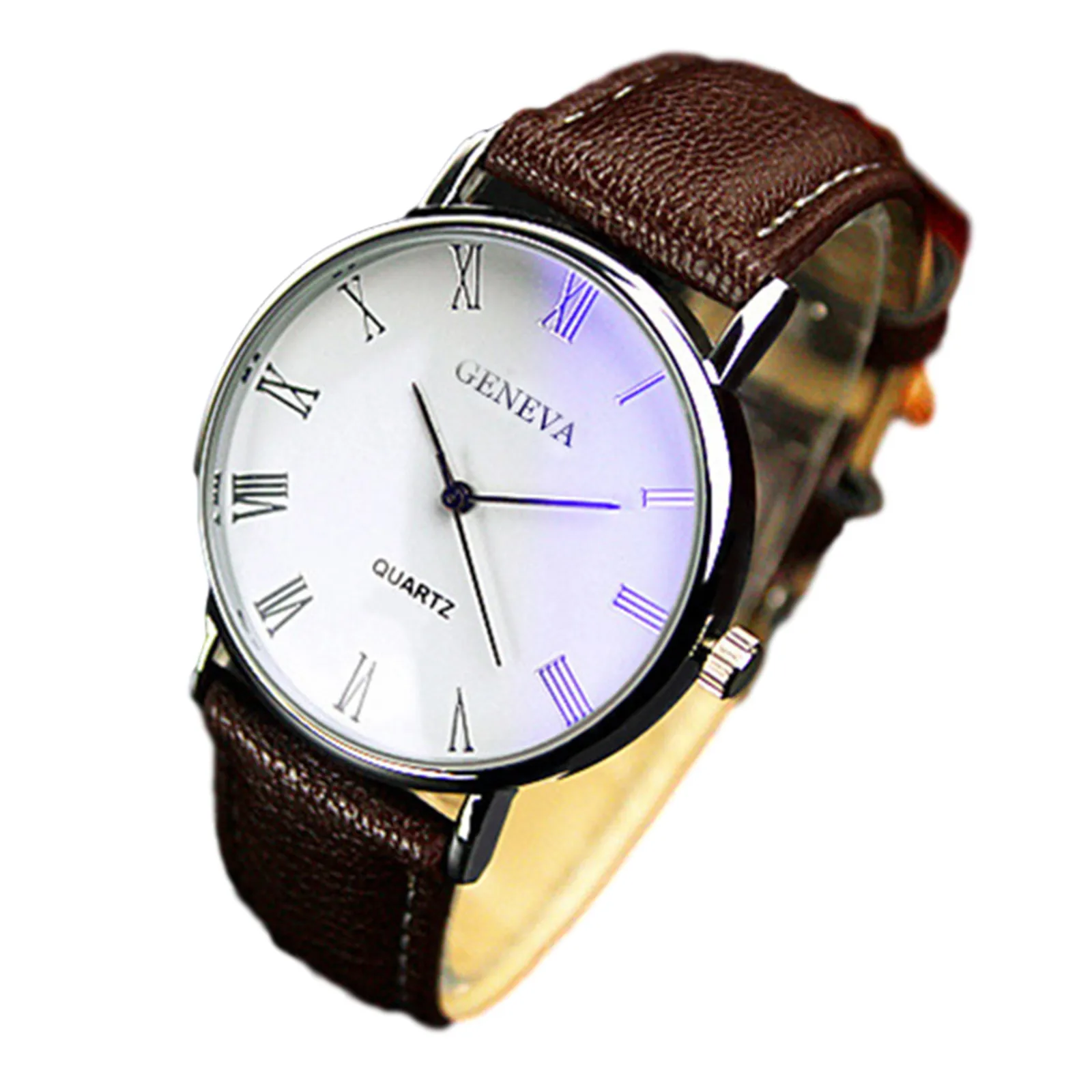 

Genevas 110 Men's Belt Watch Fashion Blu-ray Roman Fashion Stainless Steel Waterproof Luxury Golden Quartz Men‘s Bracelet Watch’