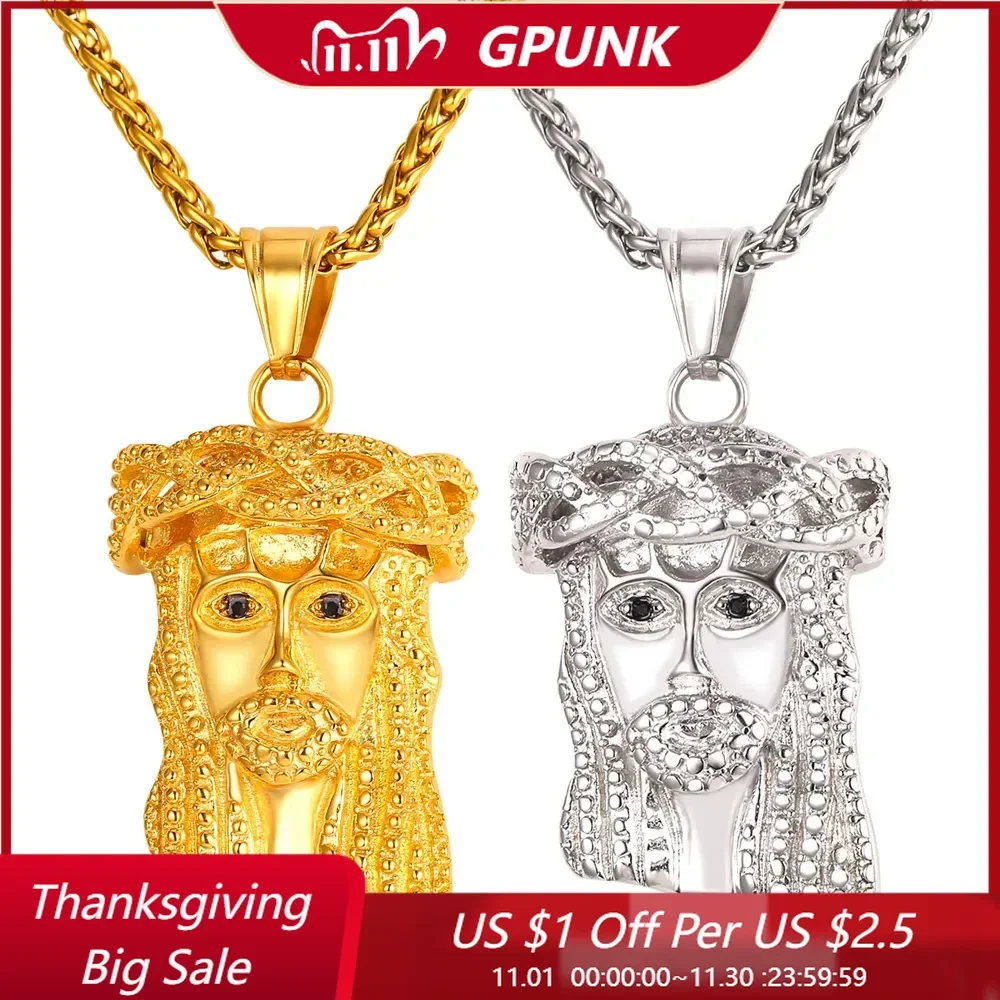 Модное ожерелье с подвеской Иисуса из нержавеющей стали для мужчин и женщин