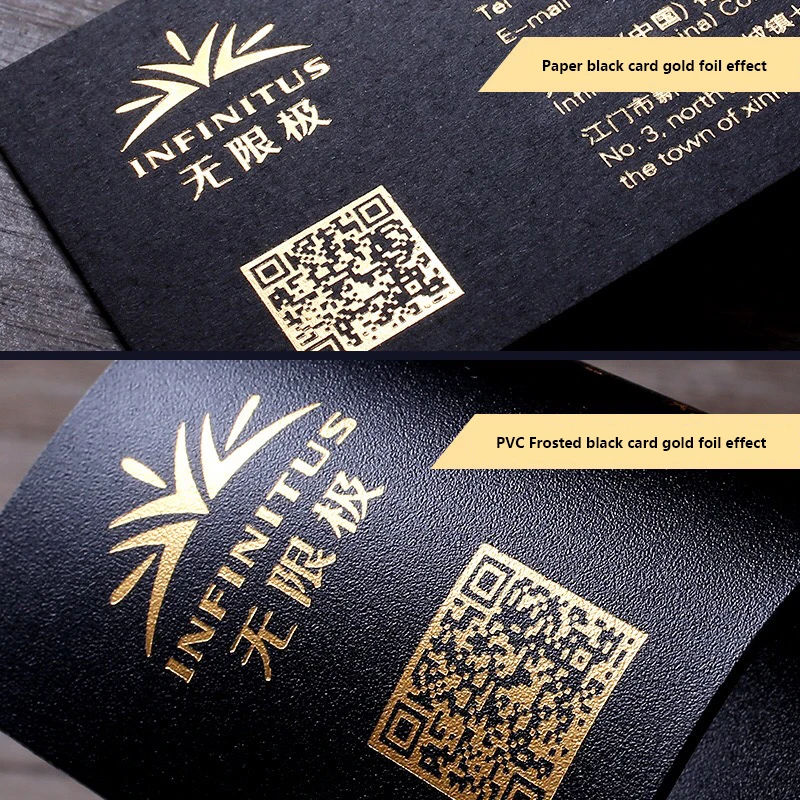 Индивидуальная ПВХ черная визитная карточка персональный дизайн личная