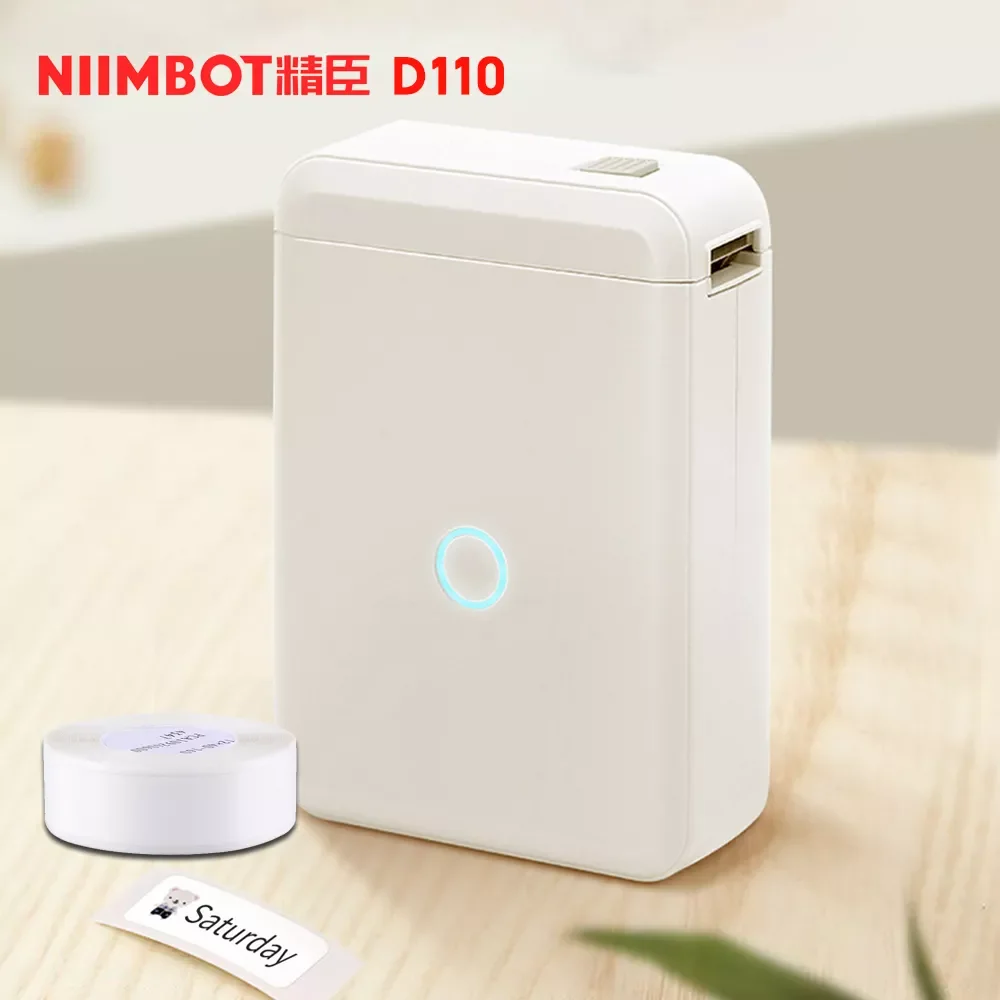 

NEW2023 Niimbot D110 Mini Portable Thermal Label Printer Hangul Wireless Bluetooth Sticker Pocket Printer Home Use Storing Organ