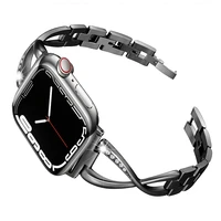 diamond strap for apple watch band 45mm 41mm 42mm 38mm 44mm 40mm stainless steel iwatch series 7 6 5 4 3 se wrist bracelet belt