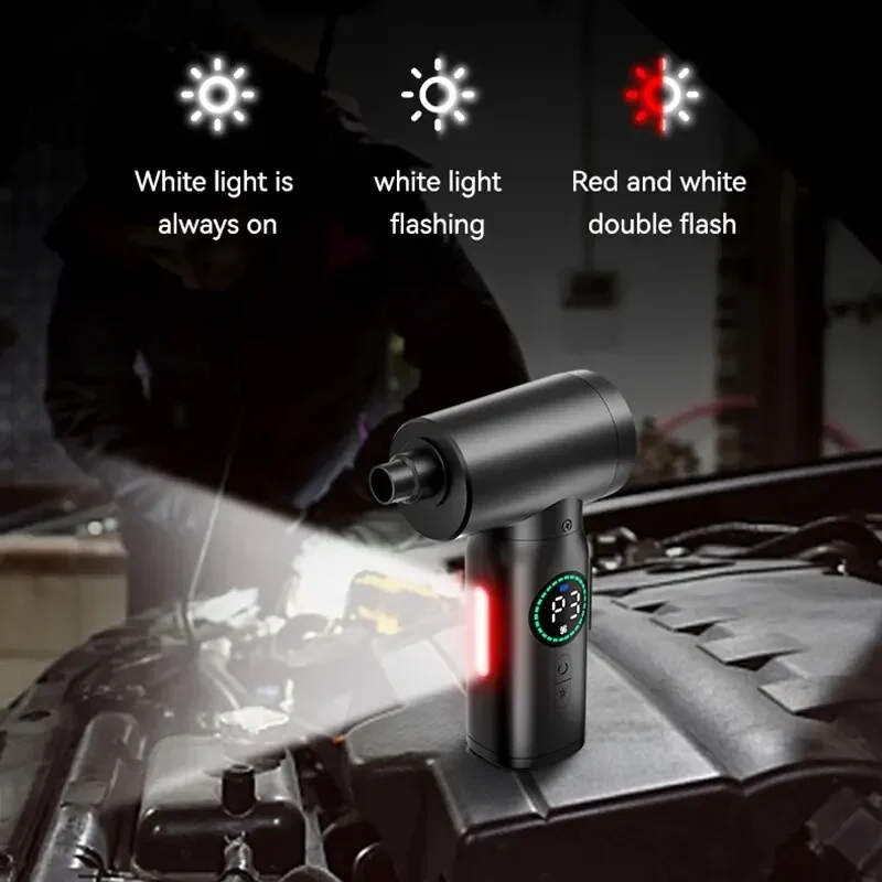 Новинка 2024 7500 мАч беспроводной воздуходувной пистолет 2 в 1 воздуходувка и