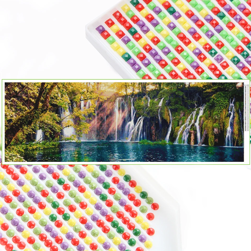 Искусство ремесла шитье алмазная живопись горный лес искусство квадратная