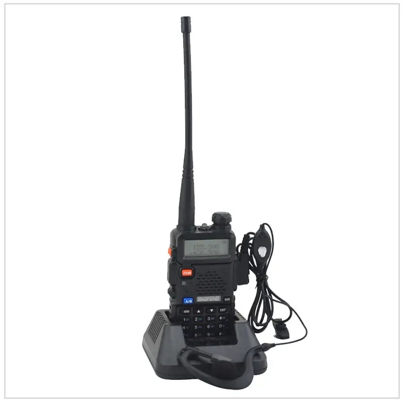 

baofeng dualband UV-5R walkie talkie radio dual display 136-174/400-520mHZ two way radio with free earpiece BF-UV5R