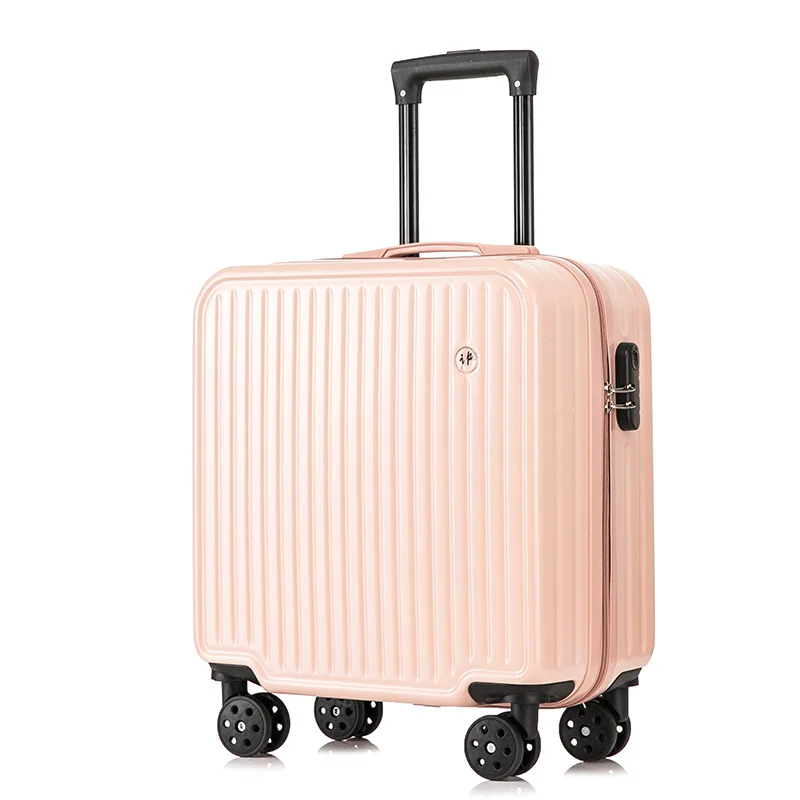 18 Inch Small Luggage Abs Lightweight Universal Wheel Password Lock Box Men And Women Students Travel Zip Anti-Theft Box