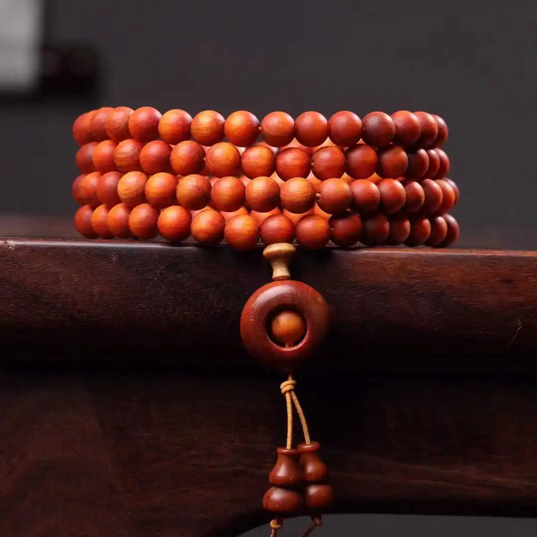 Индонезийский нефритовый ледяной император деревянный браслет с кровью дракона