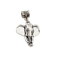 50pcs alloy elephant head charms pendants for jewelry making bracelet necklace findings 22 8x38mm a 296a