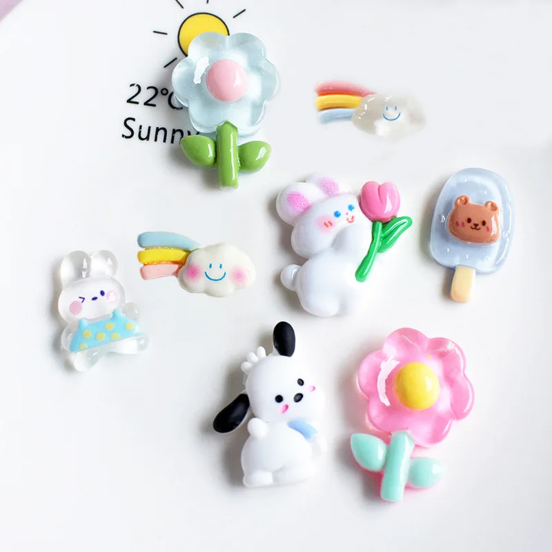 5 шт. miniso аниме цветок мультфильм искусственные материалы для рукоделия