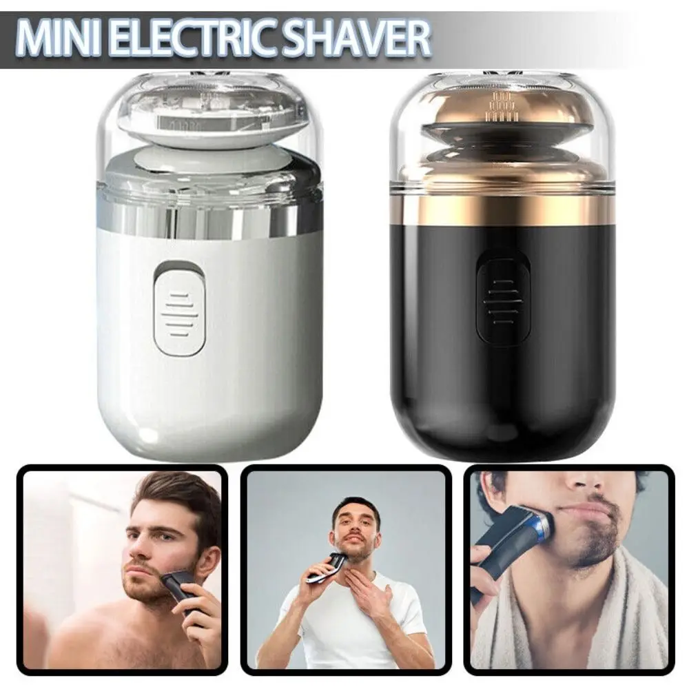 

New PVC Washable Razor Portable Hair Trimmer Men Razor Nose Shaver 2 In 1 Mini Electric Shaver