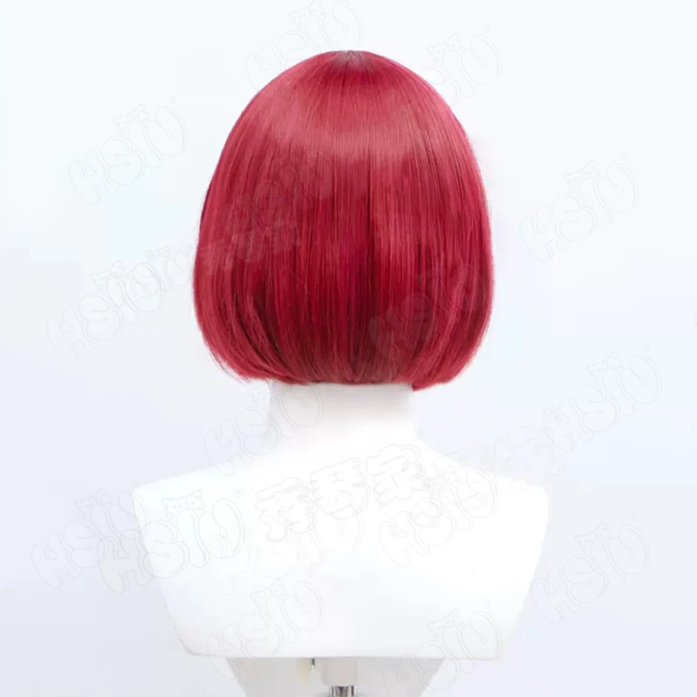 Парик для косплея аниме Akagami no Shirayukihime Shirayuki ярко-красный с короткими волосами