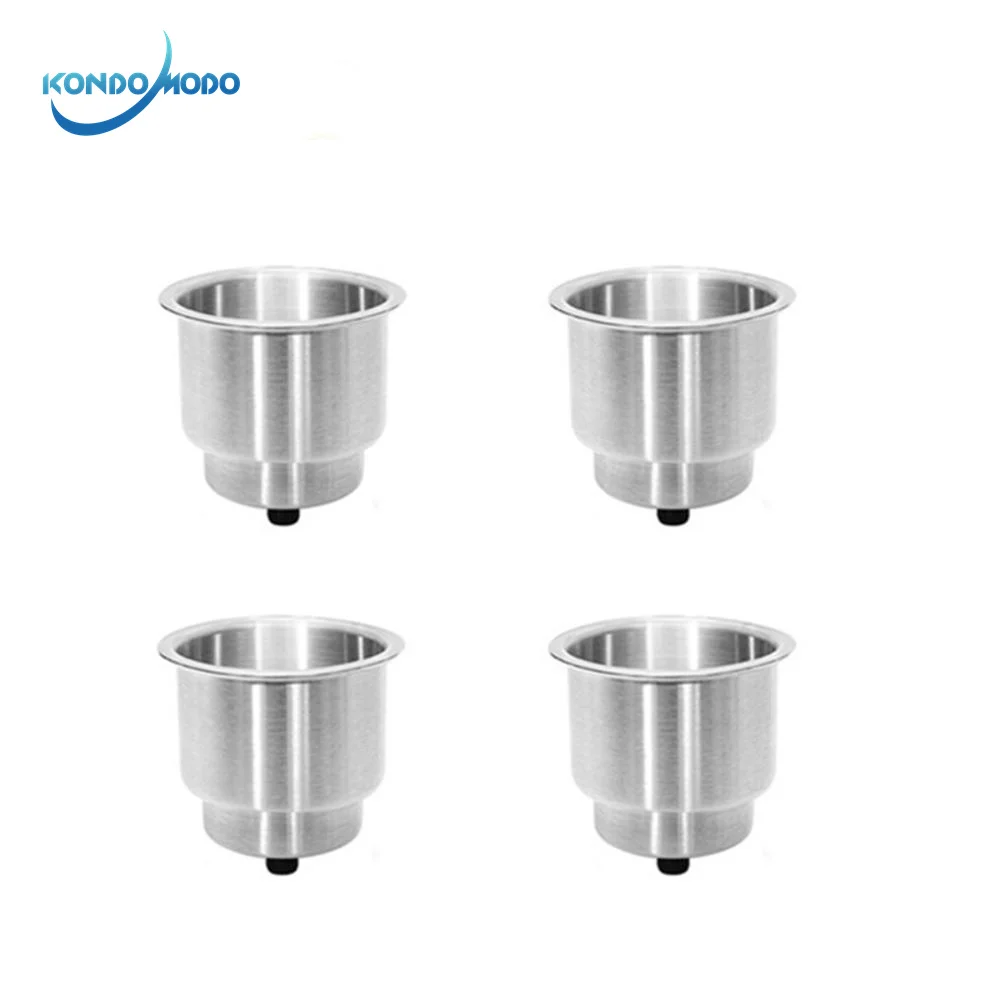 

4PCS Cup Drink Holder Can Bottle Holder Stainless Steel 304 Stand Mount Support Auto Car Marine Truck RV Fishing Box