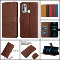 fashion shockproof flip leather phone case for vivo y11 2019 y12 y15 y17 y20 y30 y50 y91 y91i y95 card slot wallet stripe cover