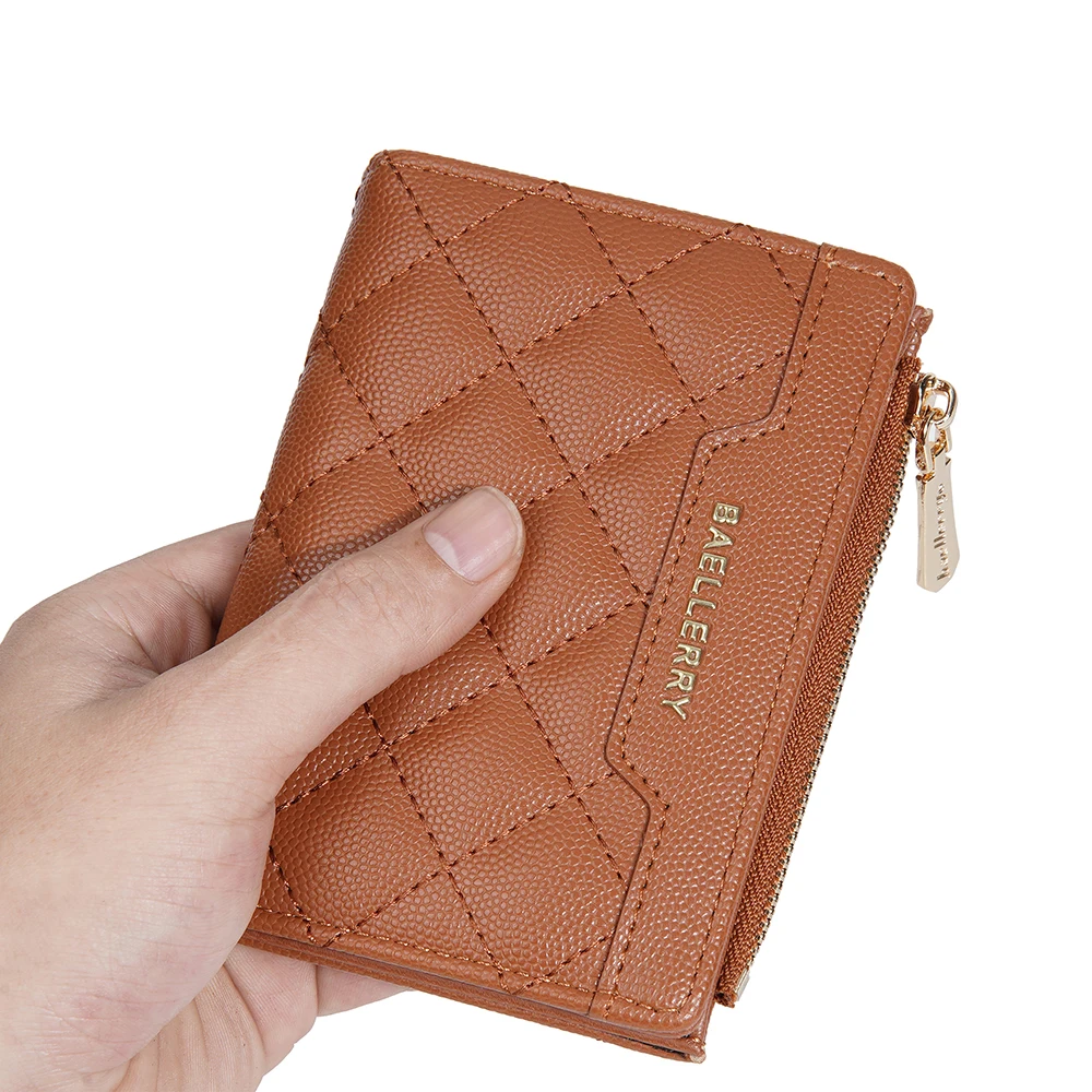 Новинка 2024 женские кошельки короткий тонкий маленький кошелек в клетку