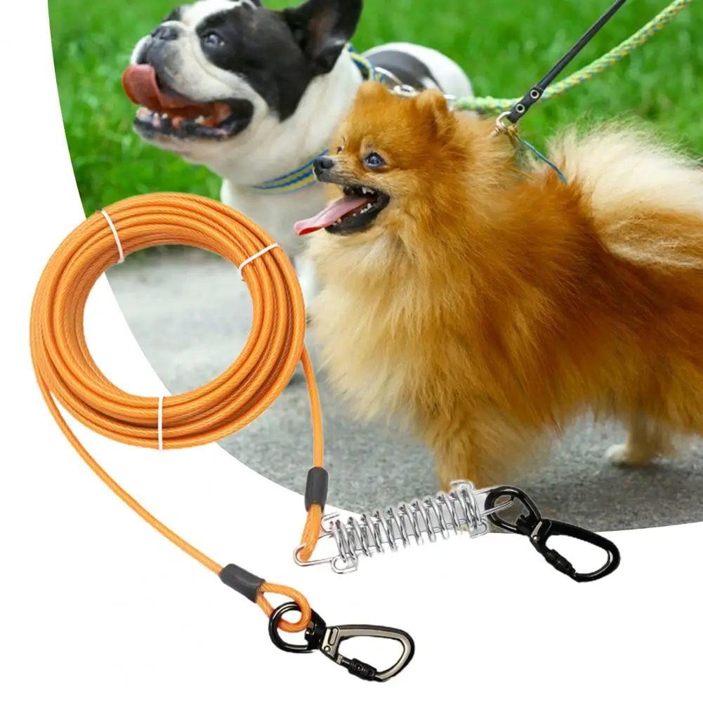 

Dog Chain Durable Strong Pull PVC Coating Heavy Duty Dogs Chain Outdoor Dog Leash Cable Pet Leash