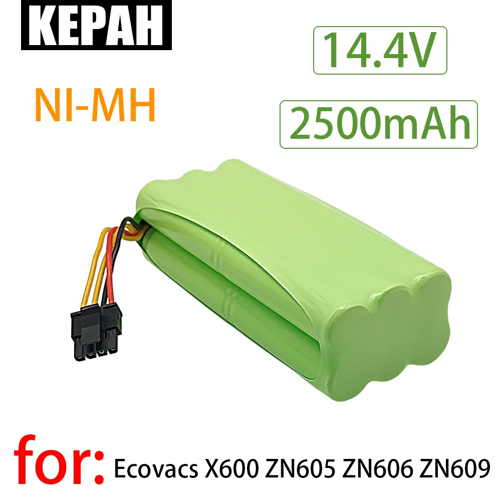 

2021 NEW 14.4V 2500MAH Ni-Mh Battery for Ecovacs Deebot Deepoo X600 ZN605 ZN606 ZN609 Midea Redmond staubsauger
