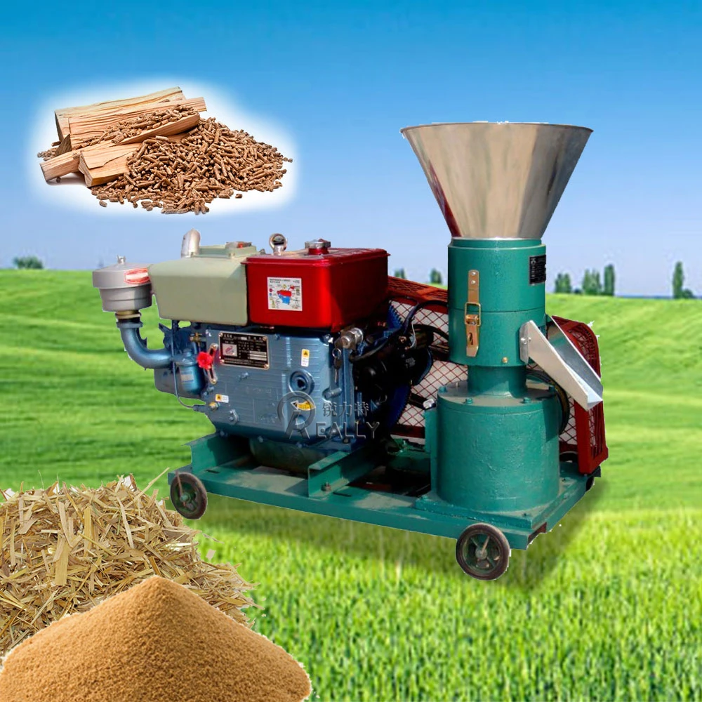 

KN-SKJ200D Diesel wood pellet press machine with grinder wood pellet making line
