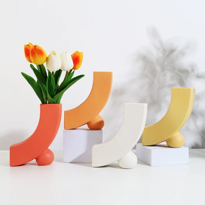 Ваза в скандинавском стиле домашний декор керамические вазы украшения