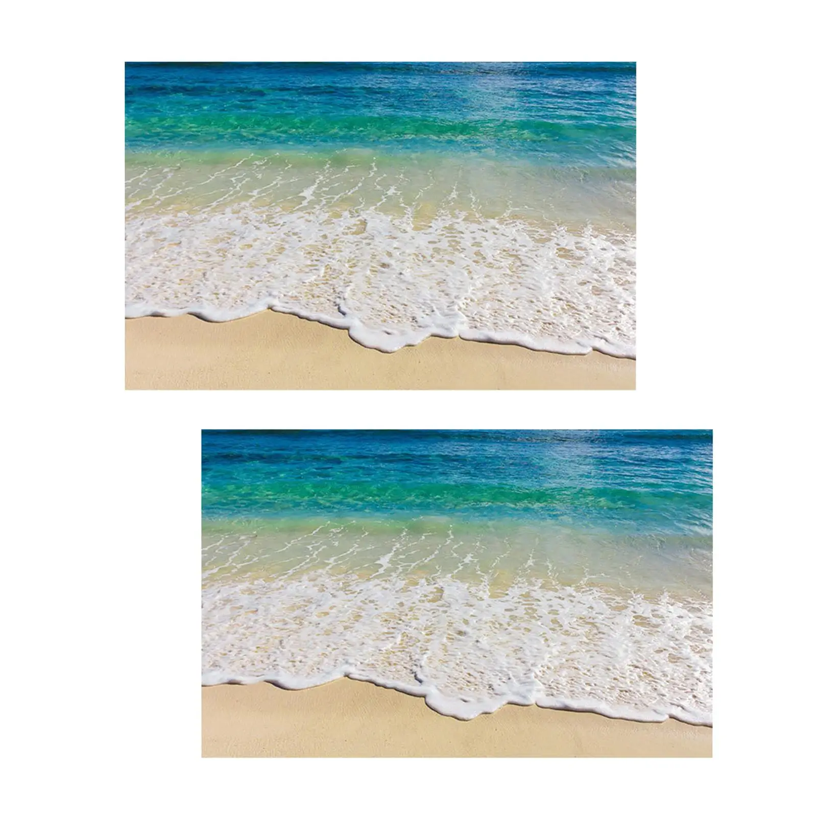 Настенные 3D наклейки с голубыми волнами 2 шт. украшение для стен океаническими